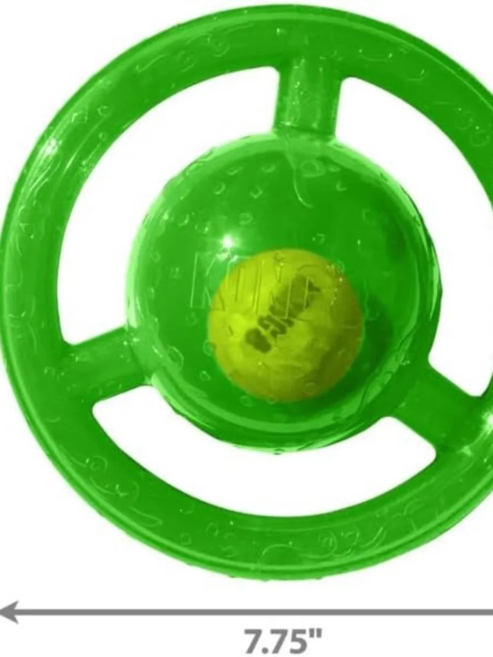 KONG Jumbler Disc Dog Toy Medium Large Squeaky Tennis Ball Toy